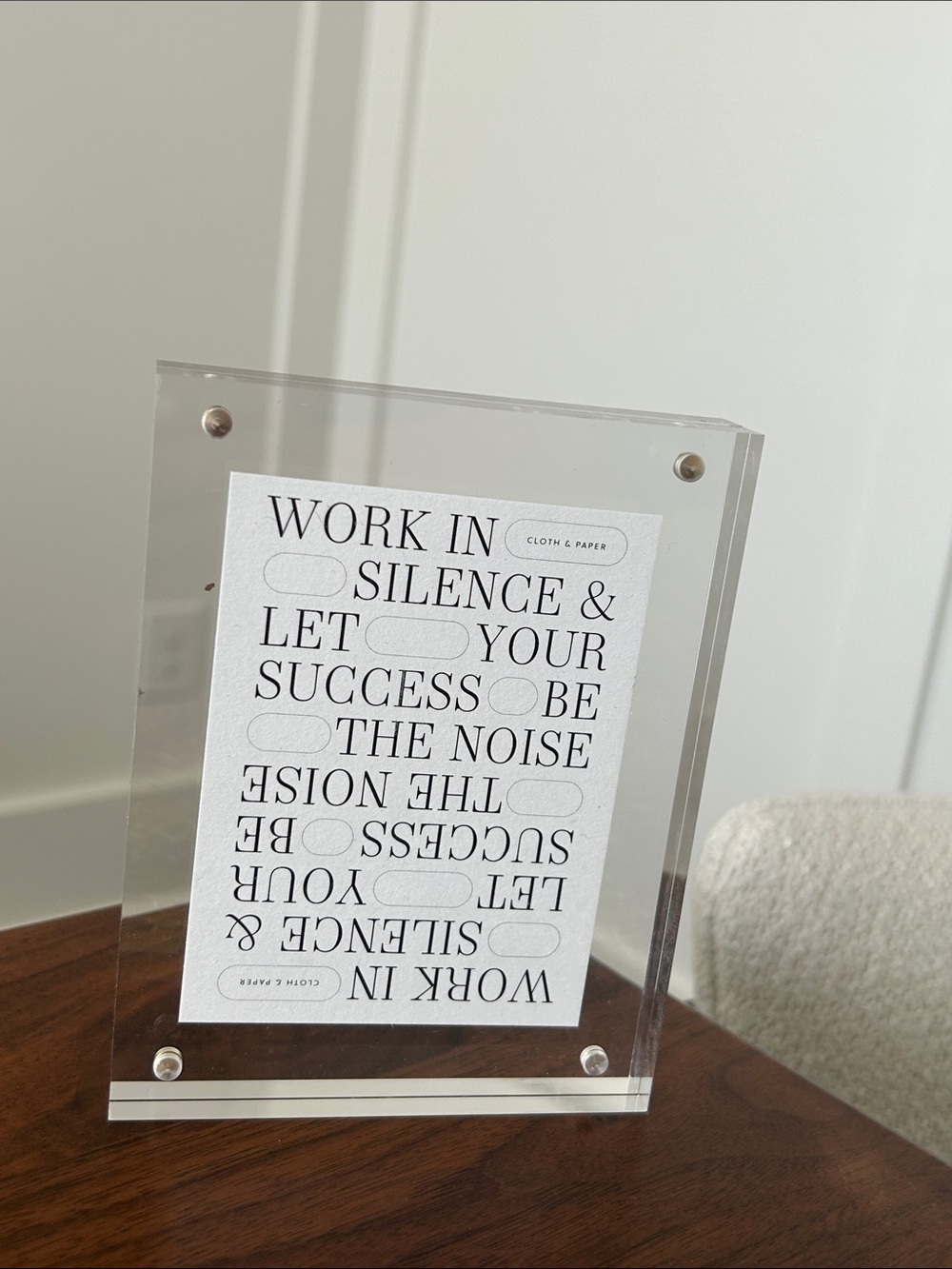 Cloth and Paper frame. Magnetic.